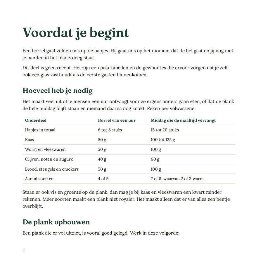 Een naslagbladzijde uit het voorwerk