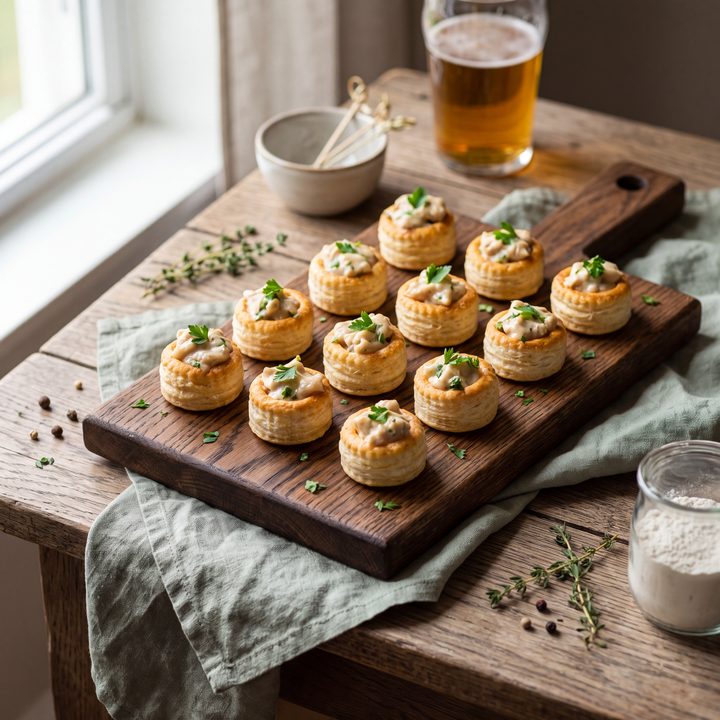 Mini-pasteitjes met kipragout
