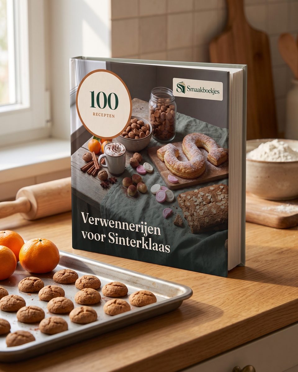 Het boek 100 Verwennerijen voor Sinterklaas in gebruik