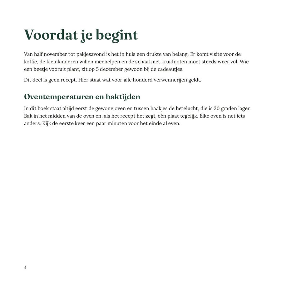 Een naslagbladzijde uit het voorwerk