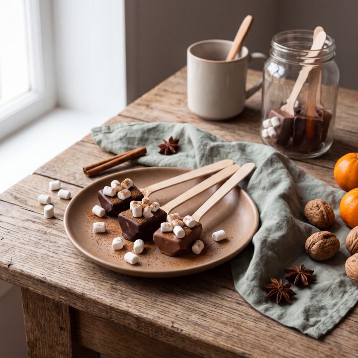 Chocoladelepels voor warme melk