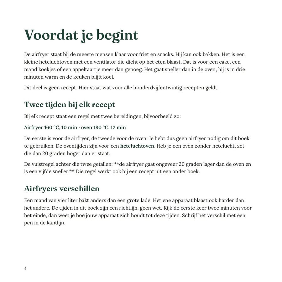 Een naslagbladzijde uit het voorwerk