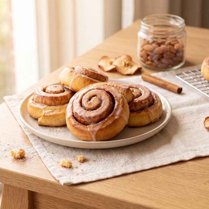 Kaneelbroodjes met glazuur