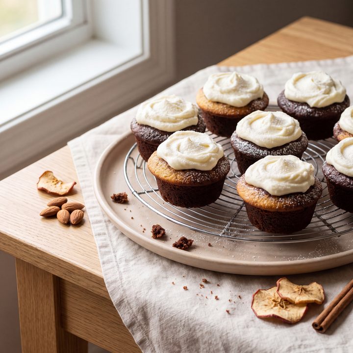 Chocoladecupcakes met roomkaasglazuur