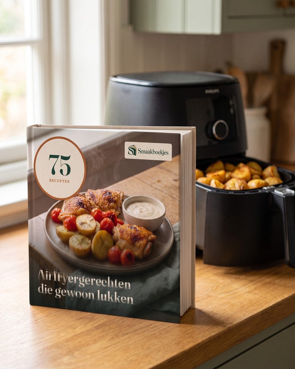 Het boek 75 Airfryergerechten die gewoon lukken in gebruik