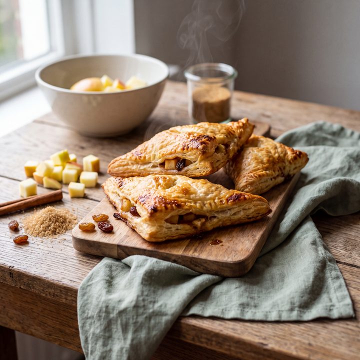Appelflappen van bladerdeeg