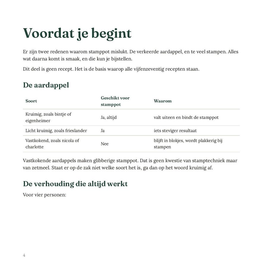 Een naslagbladzijde uit het voorwerk