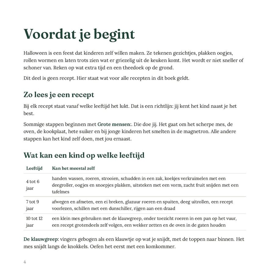 Een naslagbladzijde uit het voorwerk