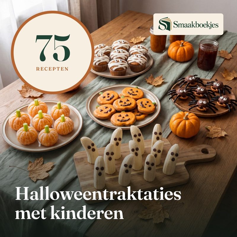 De omslag van 75 Halloween traktaties om met kinderen te maken