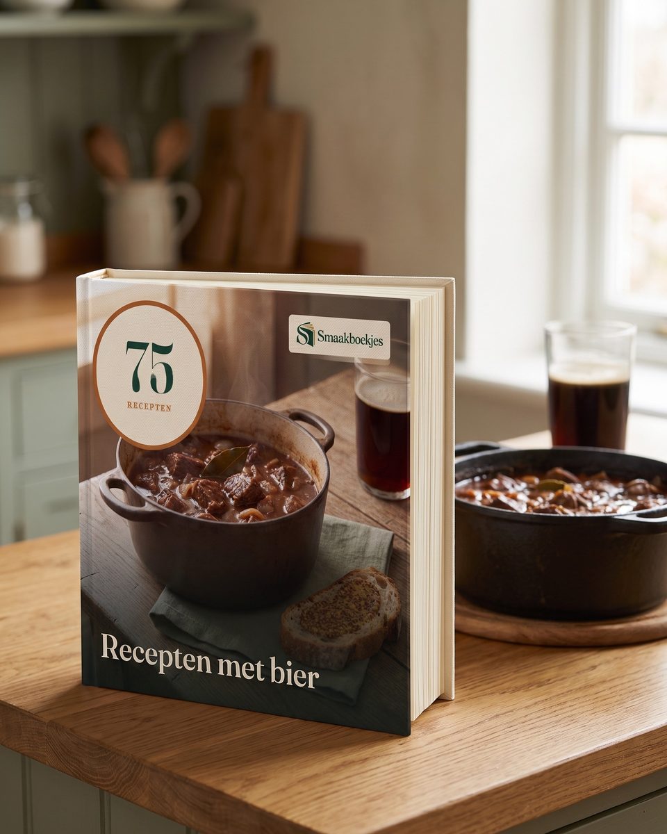 Het boek 75 Recepten met bier in gebruik