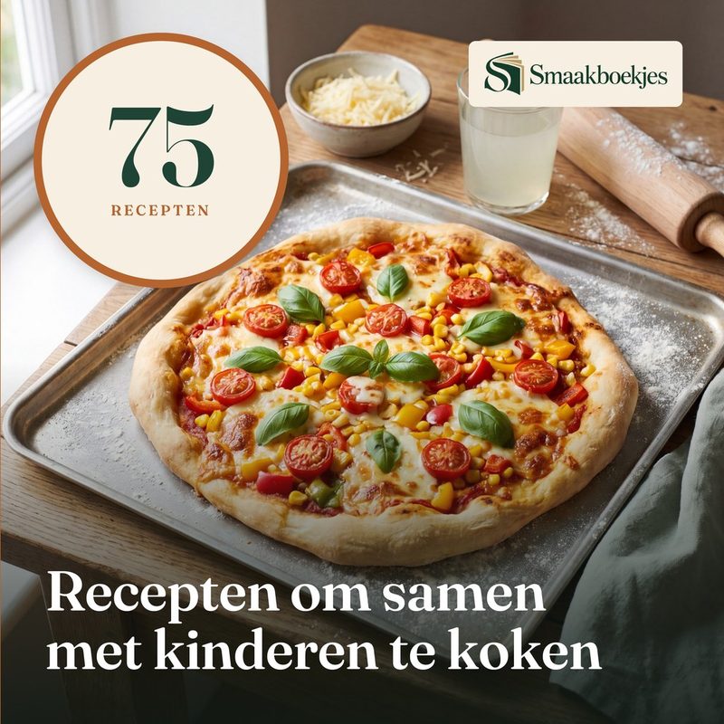 De omslag van 75 Recepten om samen met kinderen te koken