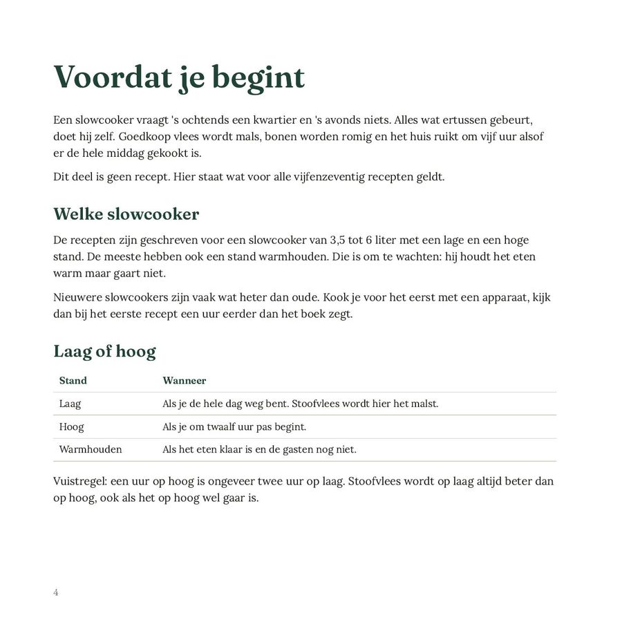 Een naslagbladzijde uit het voorwerk