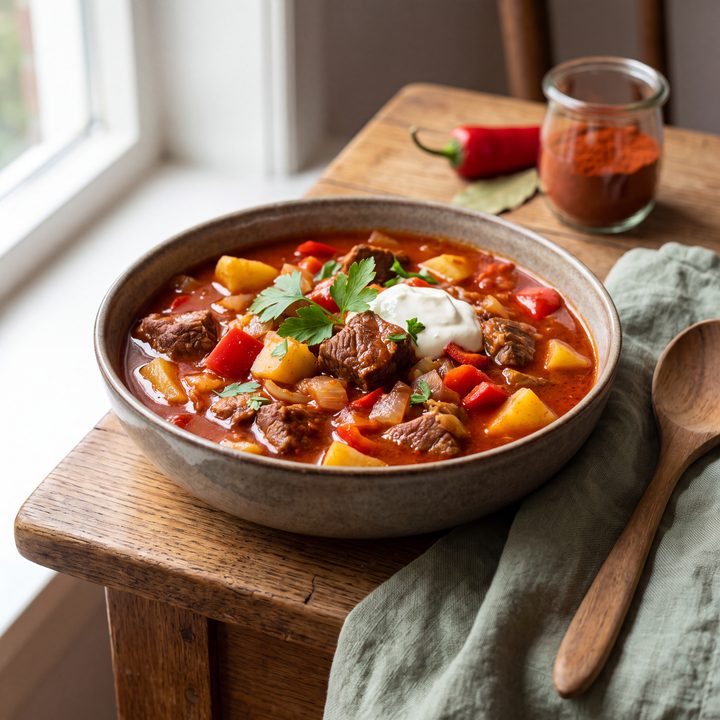 Goulashsoep met paprika