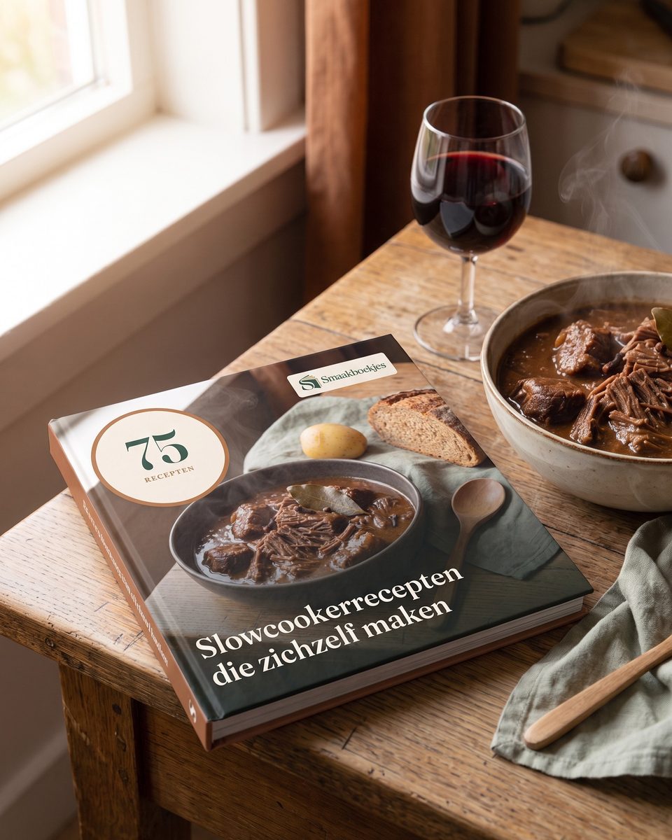 Het boek 75 Slowcookerrecepten die zichzelf maken op tafel