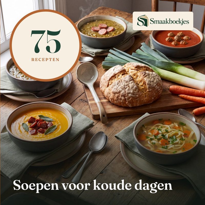 De omslag van 75 Soepen voor koude dagen