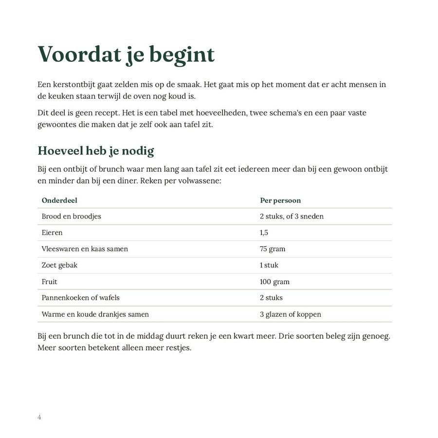 Een naslagbladzijde uit het voorwerk