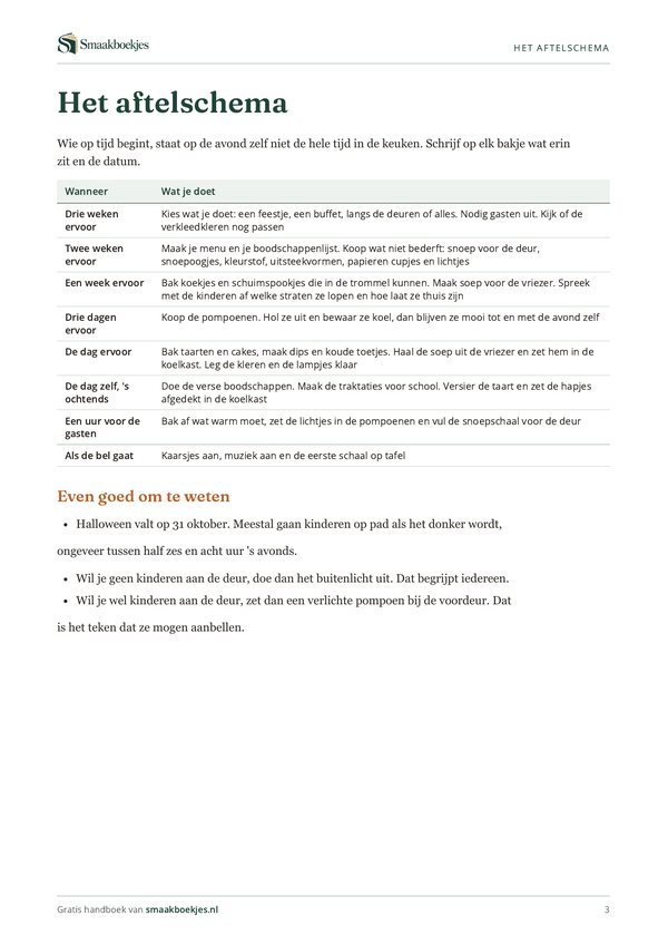 Het aftelschema