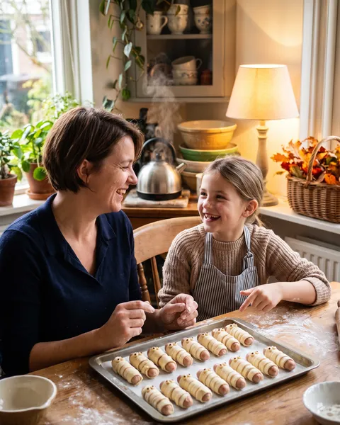 Mummiehapjes van bladerdeeg en worstjes