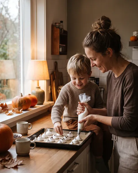 Spookjes van schuim uit de oven