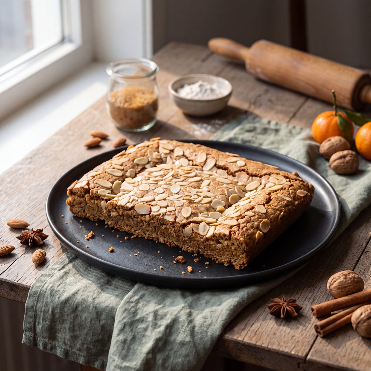 Dikke speculaas van de plaat