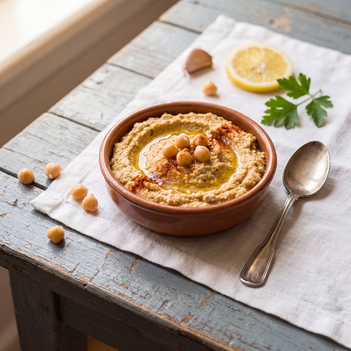 Hummus zonder keukenmachine