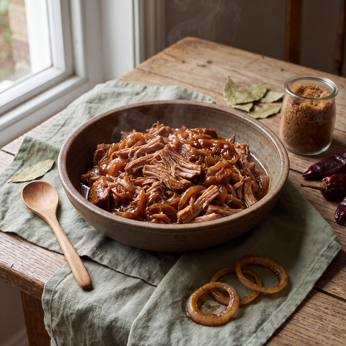 Pulled pork met rokerige kruiden